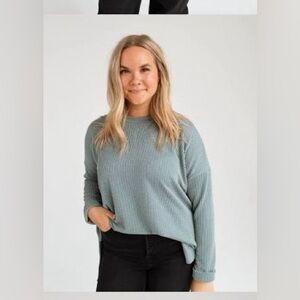 CJLA Ribbed Knit Evelyn Pullover Sweater, Size XS